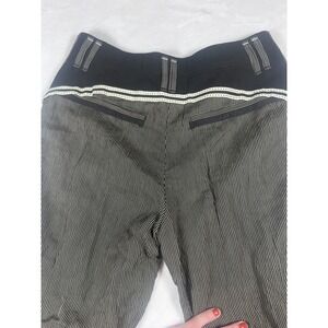 Beate Heymann Streetcouture Dress Pants Womens 6 Black Stripe Side Tape Stretch